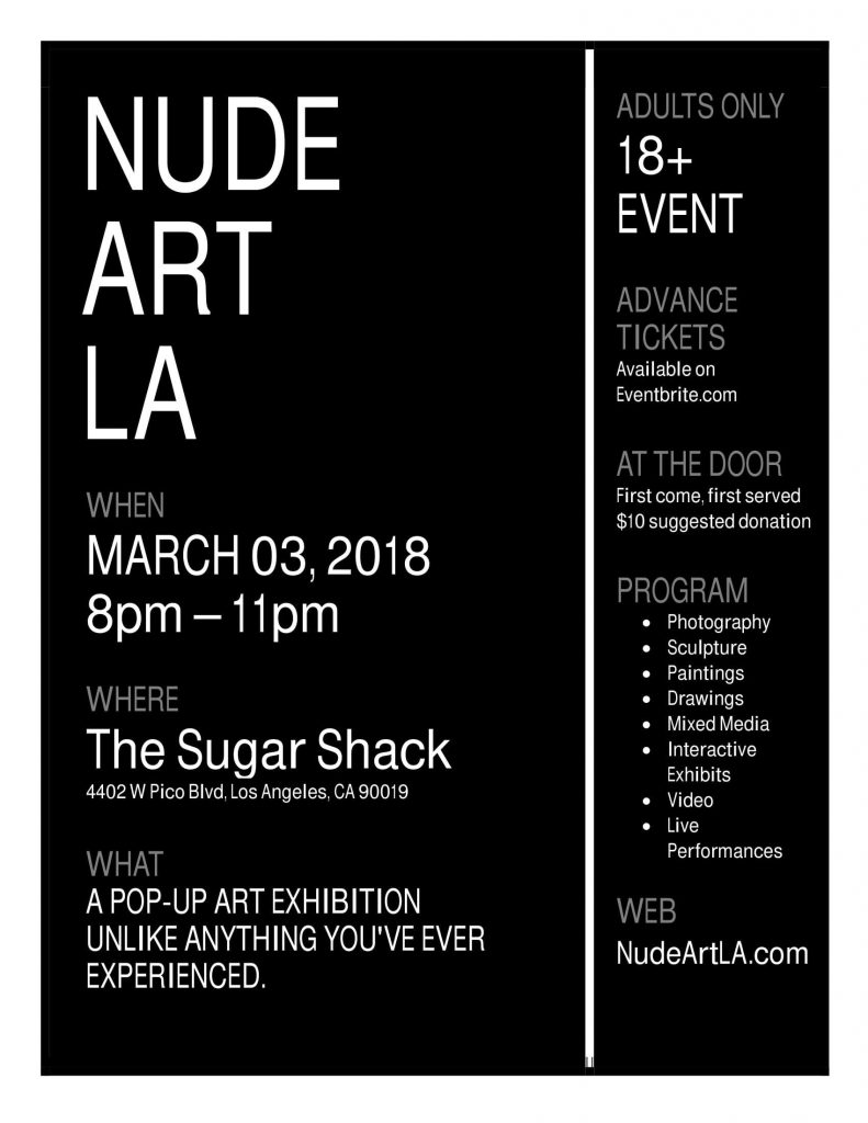 Nude Art LA Spring 2018 Poster