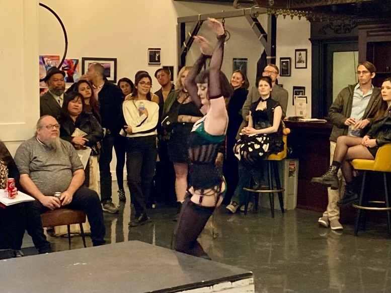 Crowd watching a performance at Aristocratix