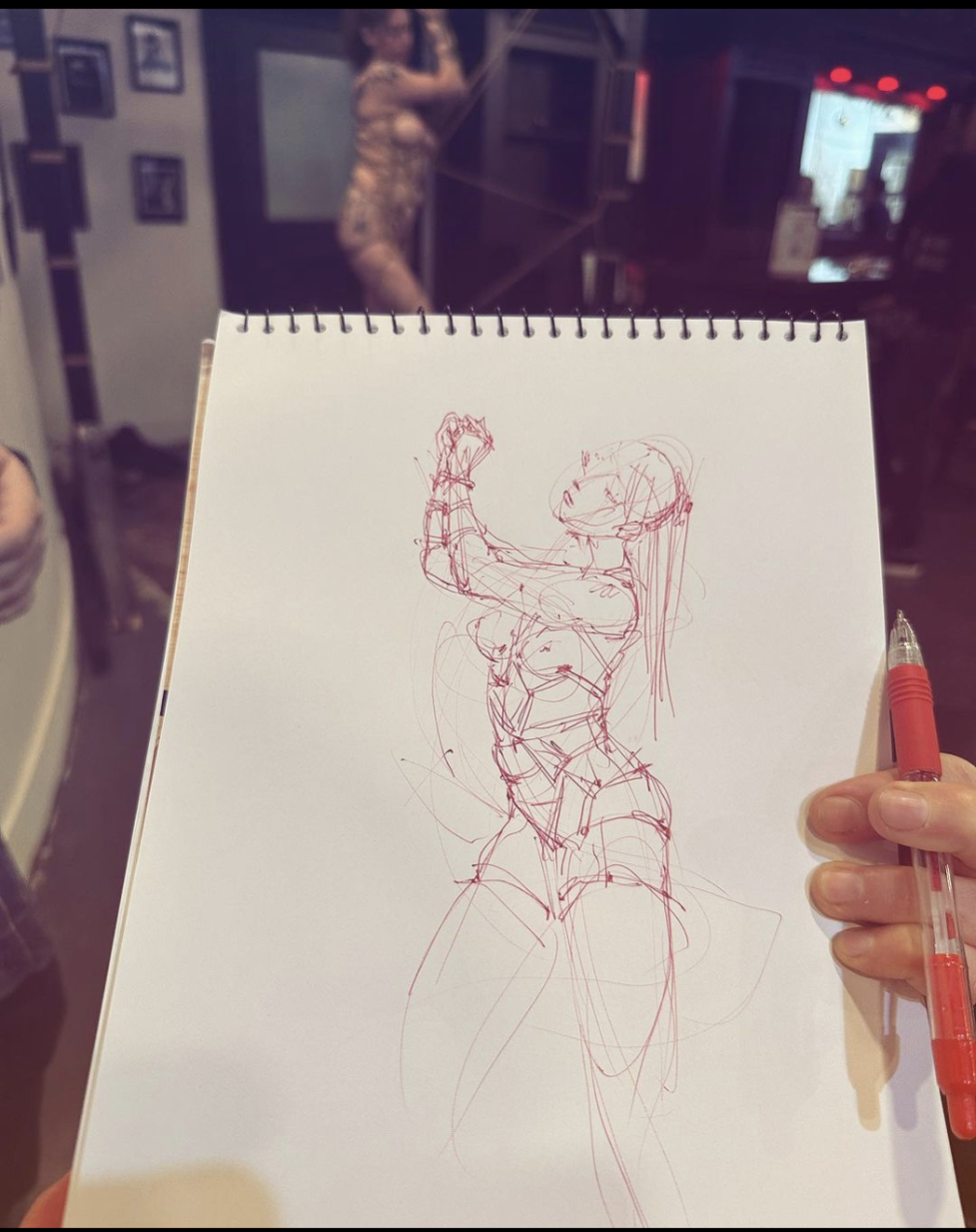 Live figure sketching at Aristocratix