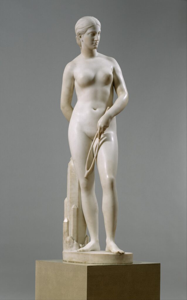 California marble sculpture by Hiram Powers, 1858