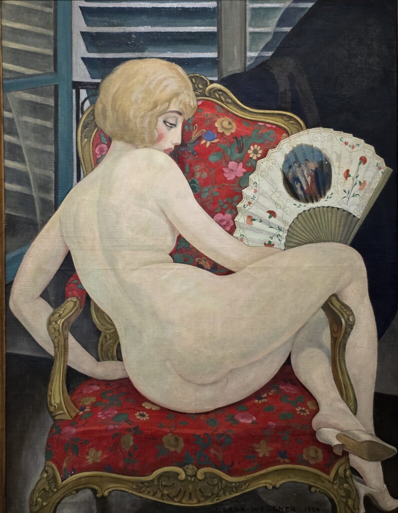 Gerda Wegener painting of Lili Elbe in summer heat, 1924