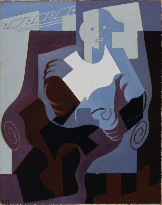 Juan Gris, Seated Harlequin, 1920, Synthetic Cubism painting
