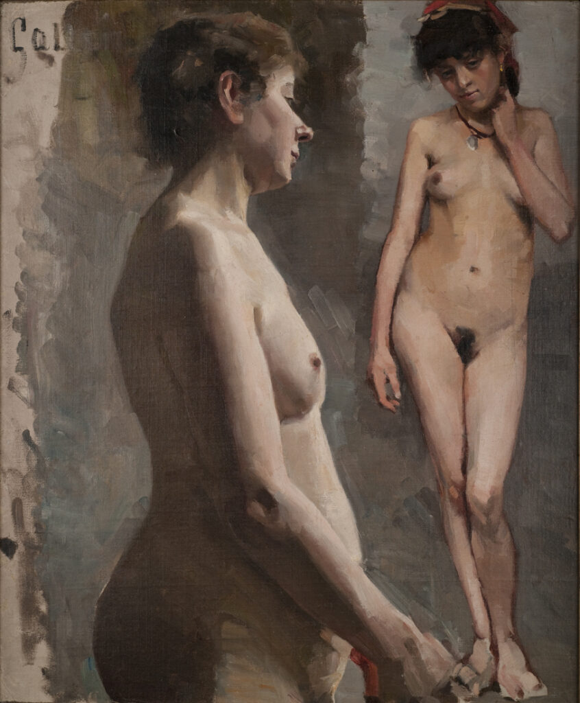 Painting of nude models by Finnish modernist artist Akseli Gallen-Kallela