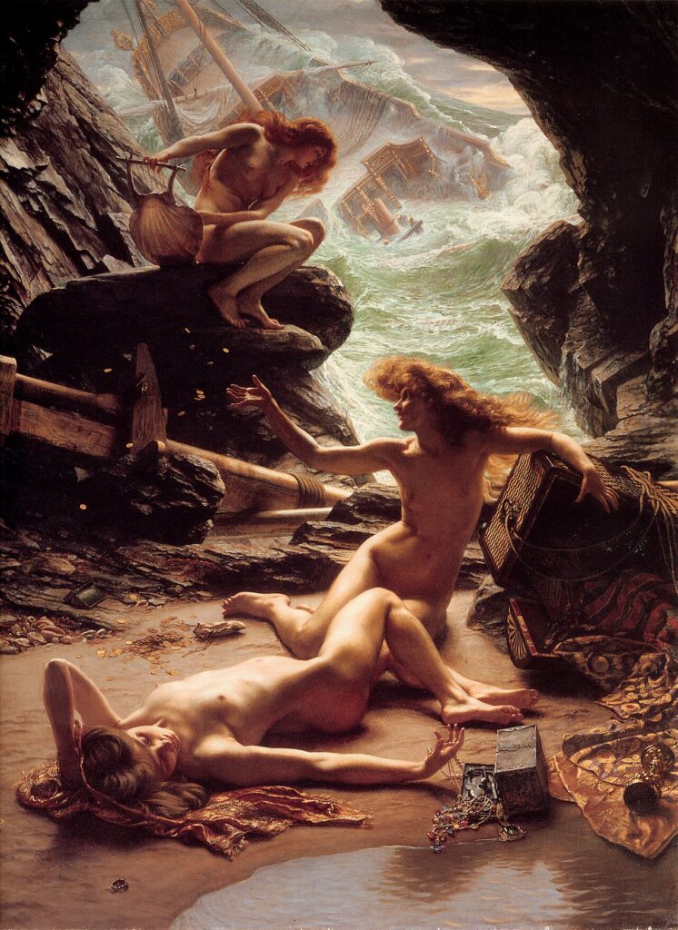 Edward Poynter, Cave of the Storm Nymphs, 1903 — Public Domain via Wikimedia Commons