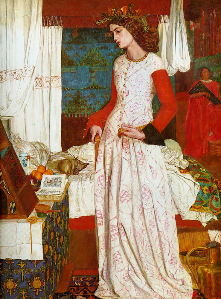 William Morris, La Belle Iseult, 1858 — oil on canvas, Tate Gallery, Public Domain