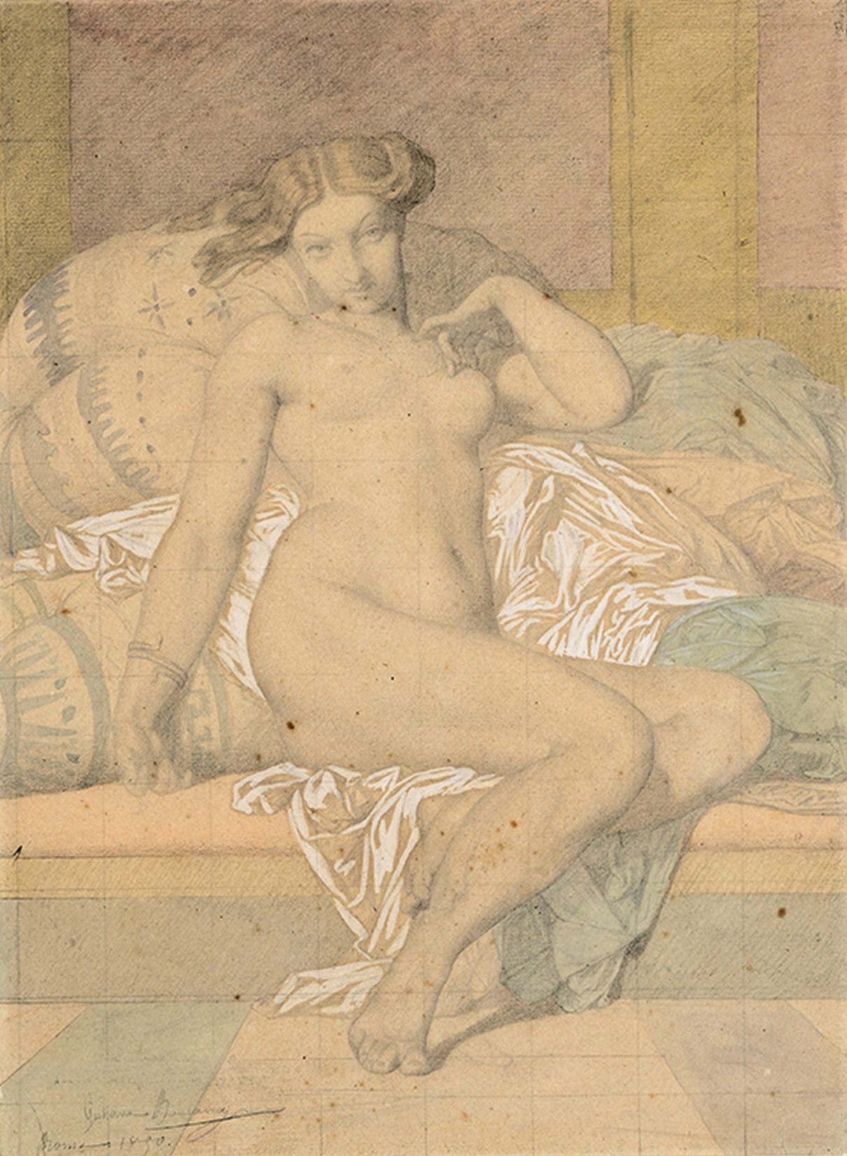 Gustave Boulanger, Study for Phryné, by 1850, private collection, public domain via Wikimedia Commons