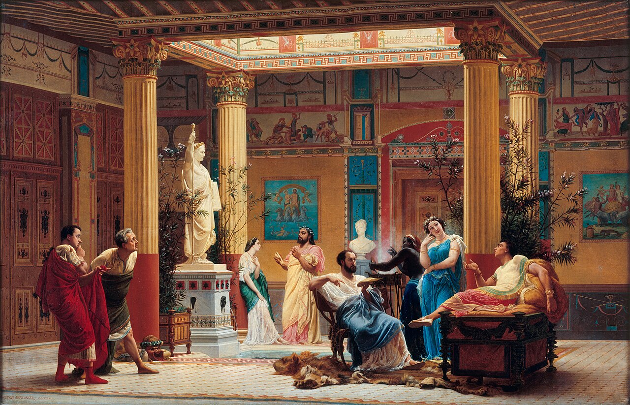 Gustave Boulanger, Répétition du Joueur de flûte et de la Femme de Diomède, 1861, Musée d'Orsay, public domain via Wikimedia Commons