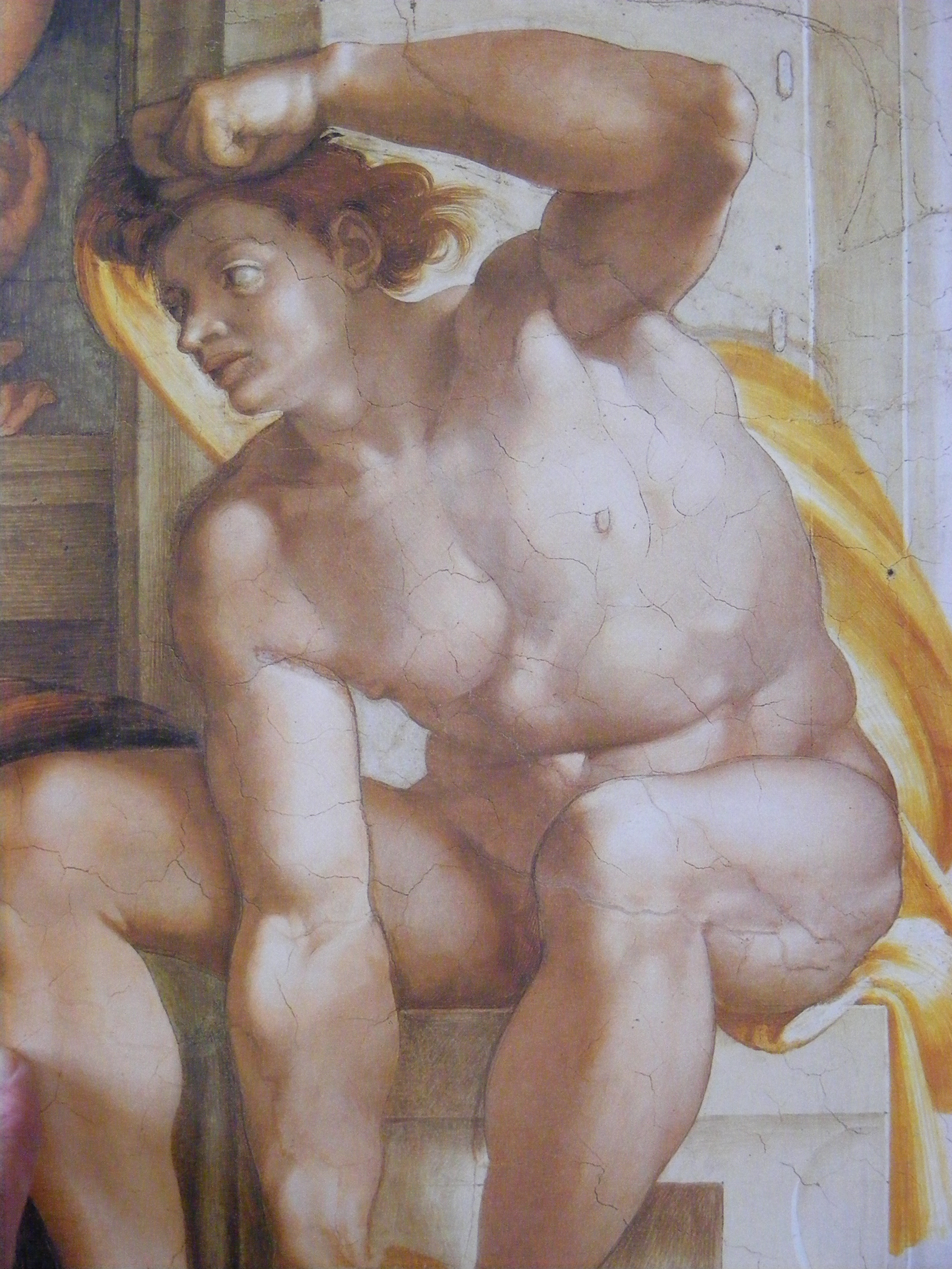Ignudo by Michelangelo, Sistine Chapel ceiling