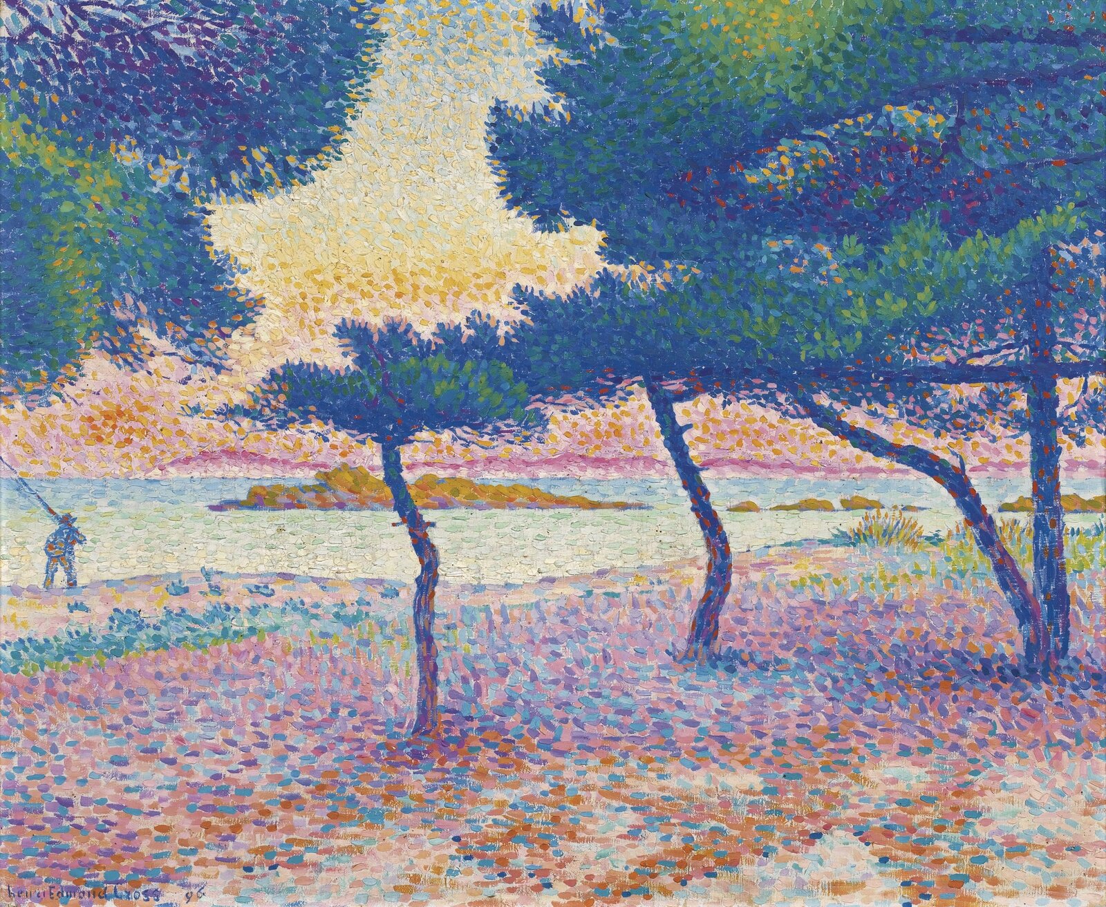 Henri-Edmond Cross, La Plage de Saint-Clair (The Beach at Saint-Clair)