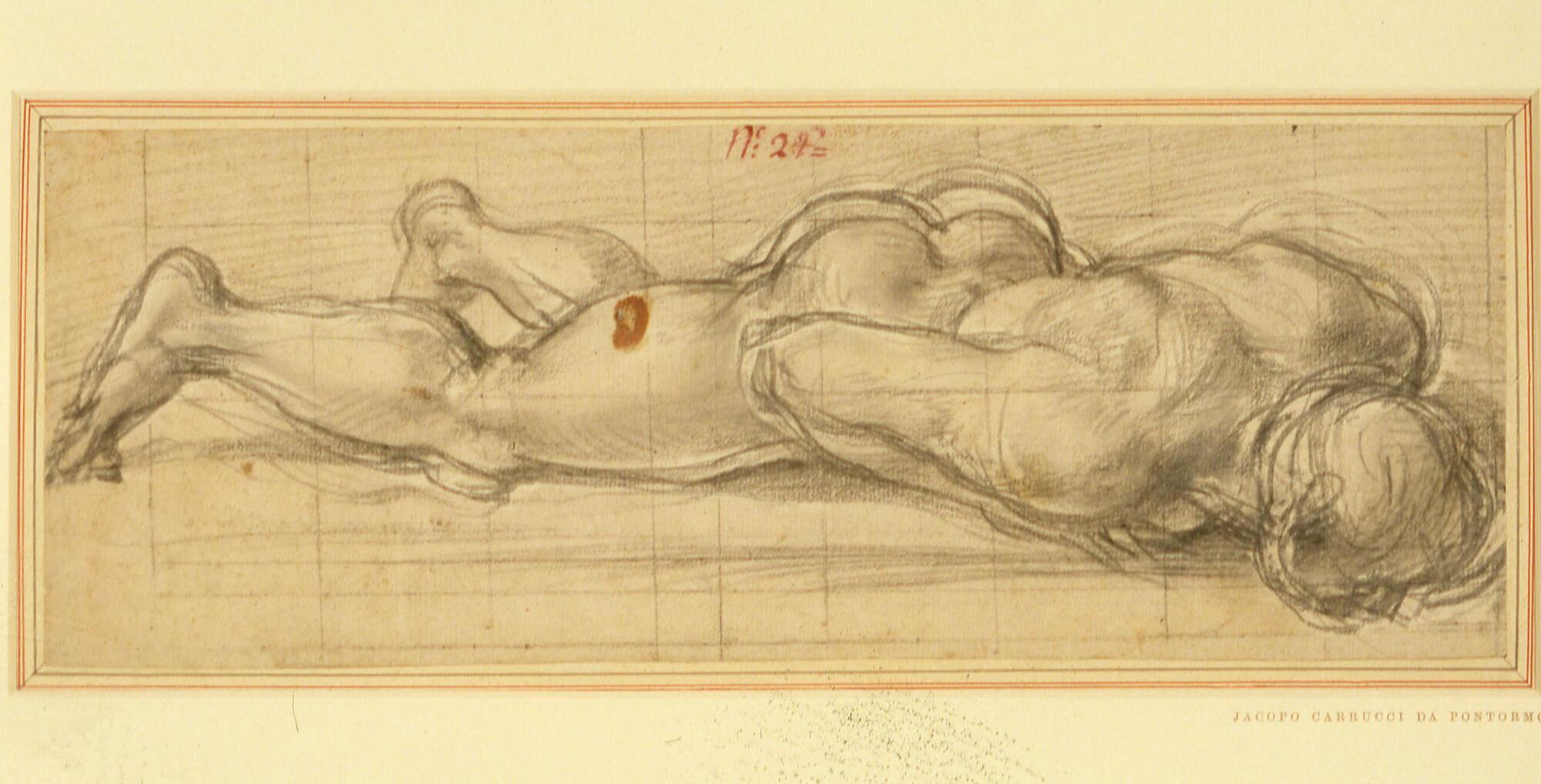 Pontormo, A Nude Man Lying Face Downwards, British Museum