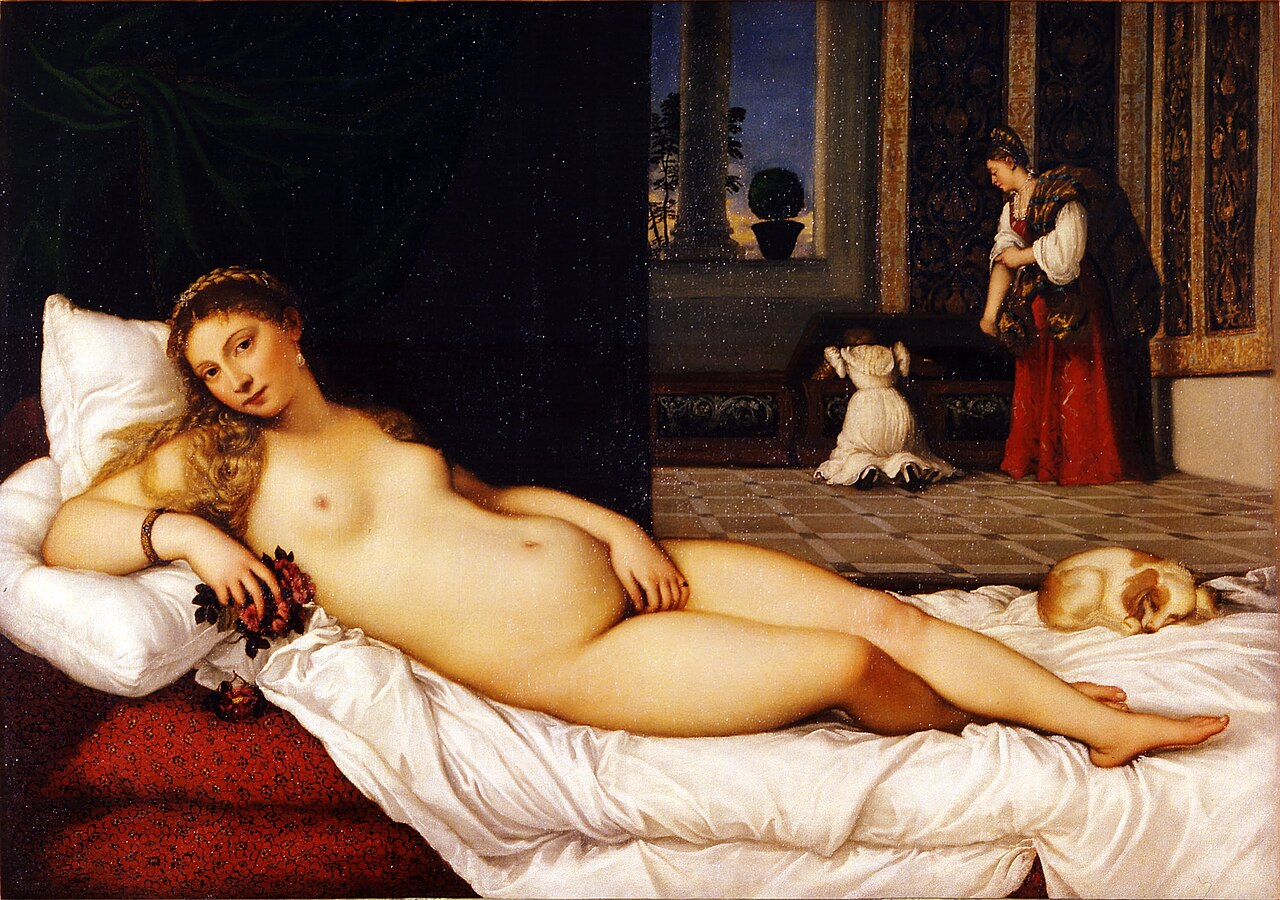 Titian, Venus of Urbino, 1538 — Wikimedia Commons (Public Domain)