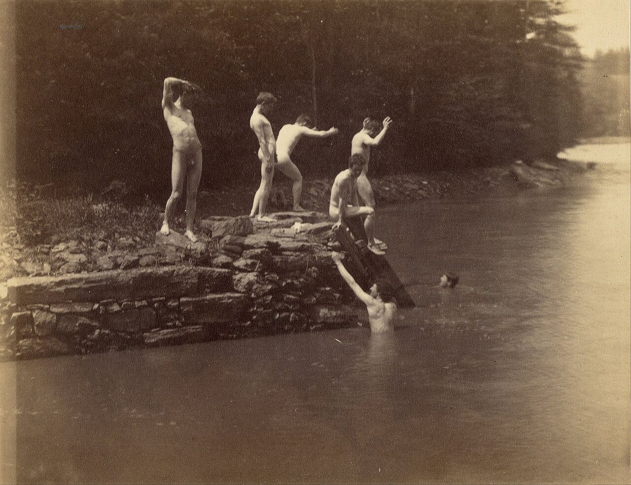 Thomas Eakins, The Swimming Hole (1885), oil on canvas