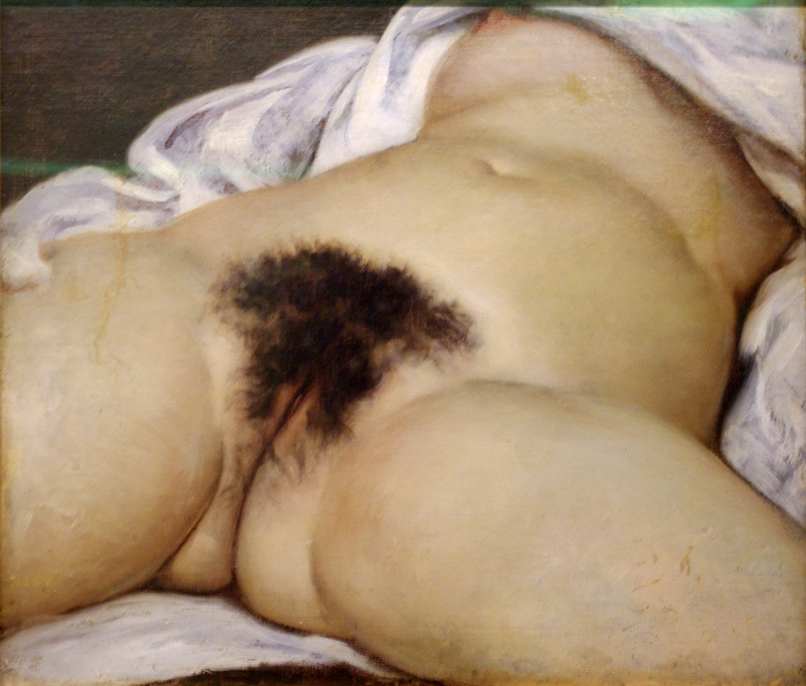 Gustave Courbet, L'Origine du Monde (The Origin of the World), 1866 \u2014 Mus\u00e9e d'Orsay \u2014 Public Domain
