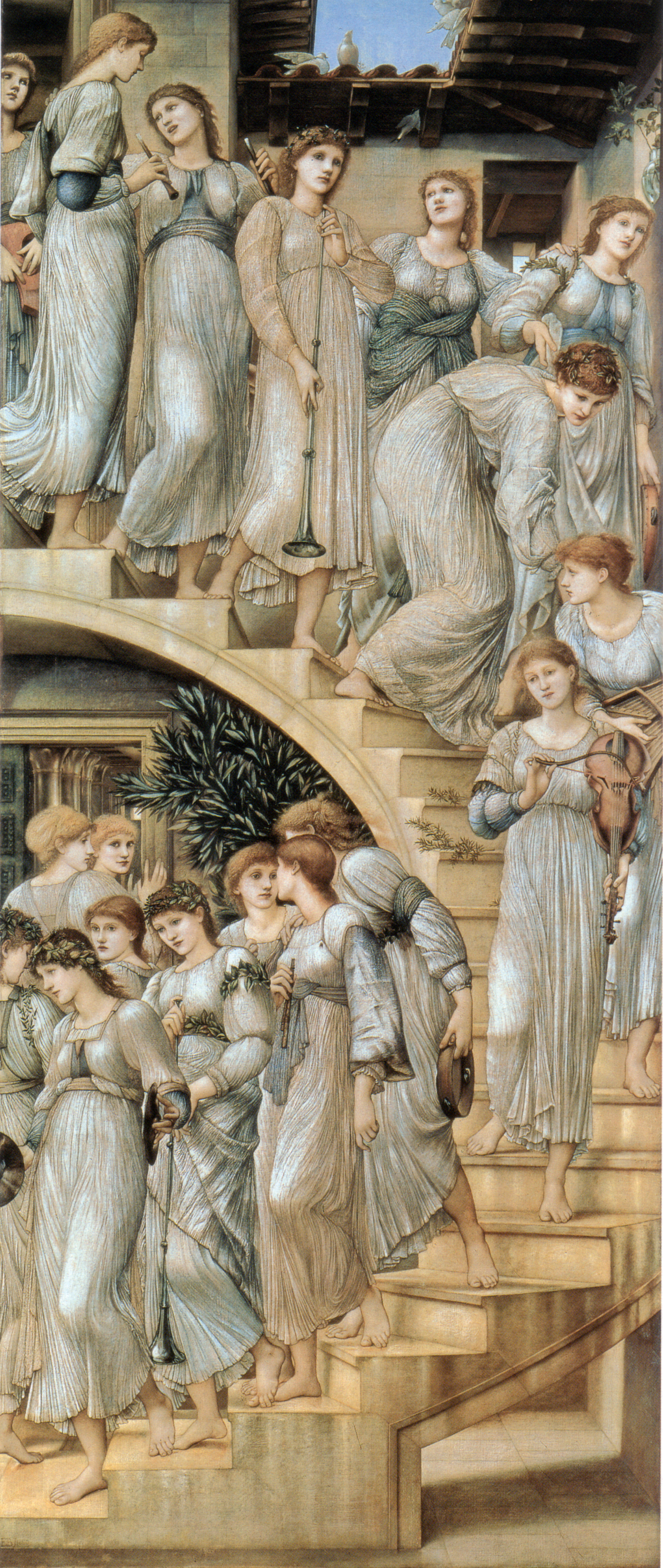 Edward Burne-Jones, The Golden Stairs (1880) \u2014 Public Domain