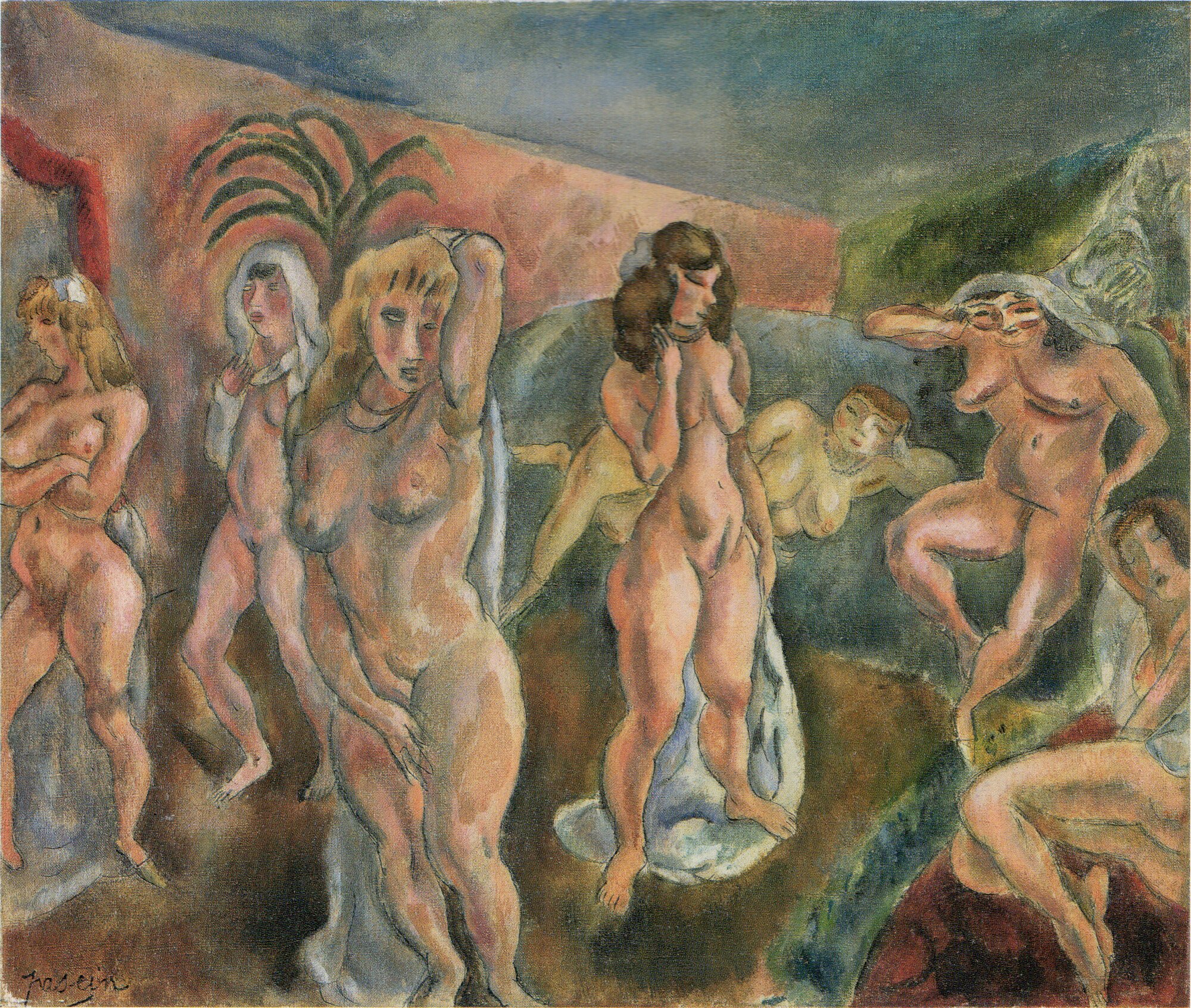 Jules Pascin, Composition of Nudes, 1915