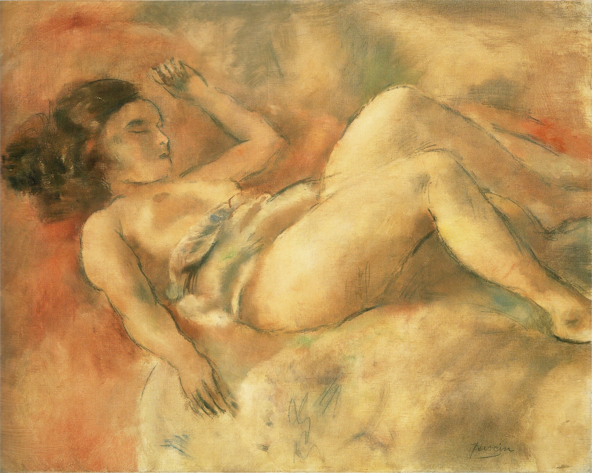 Jules Pascin, Sleeping Naked Girl, 1928