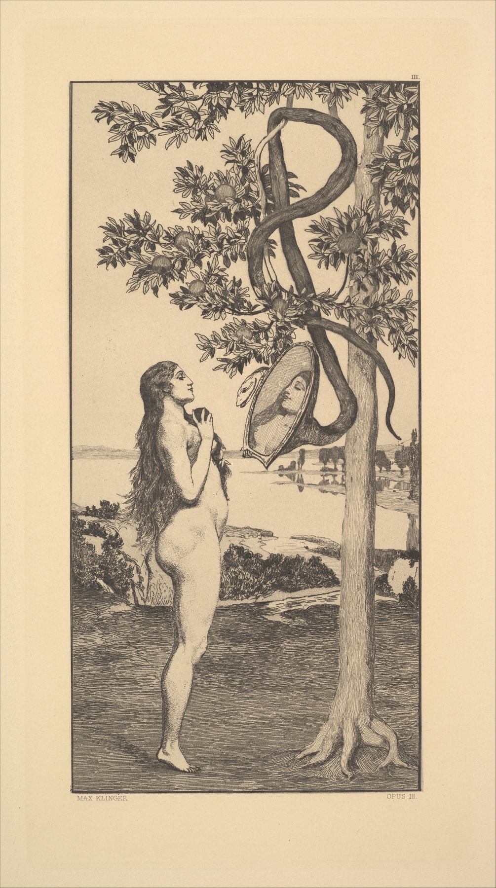 Max Klinger, Eve and the Future (Eva und die Zukunft), etching, Metropolitan Museum of Art