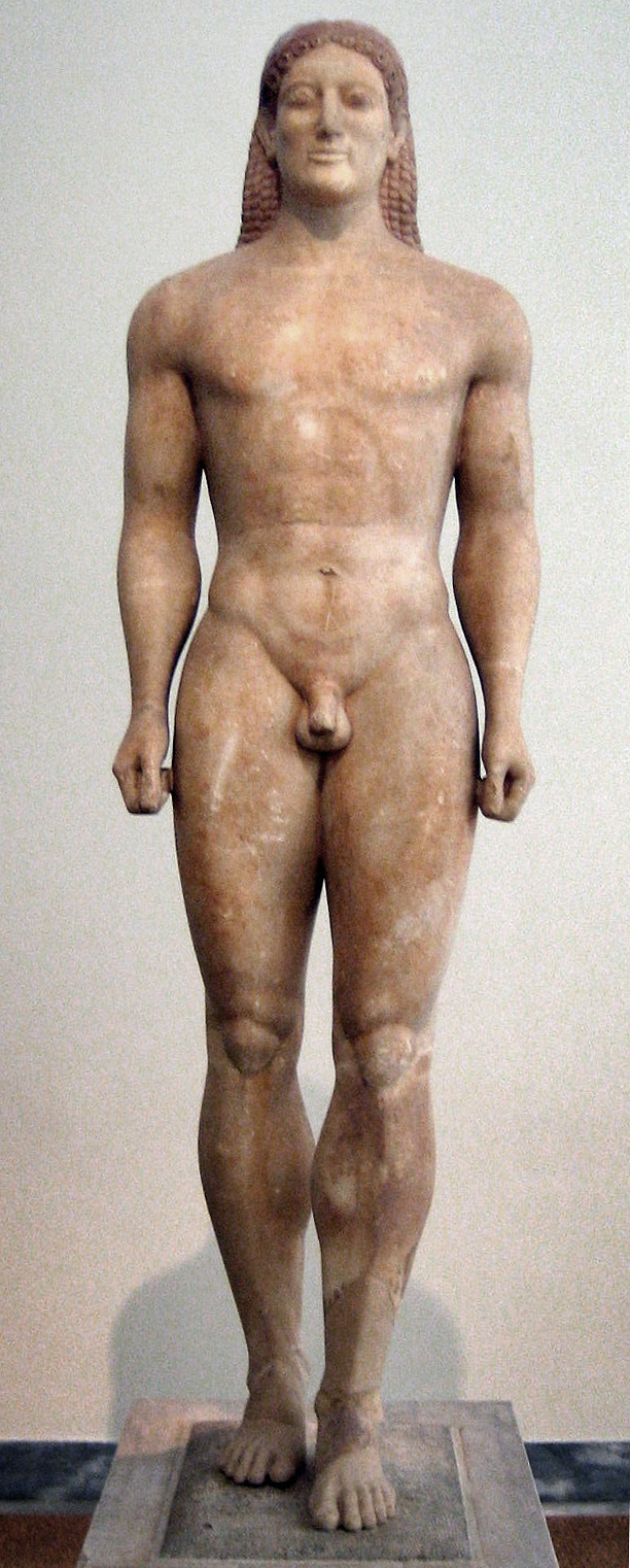 Greek Kouros statue, Archaic male nude