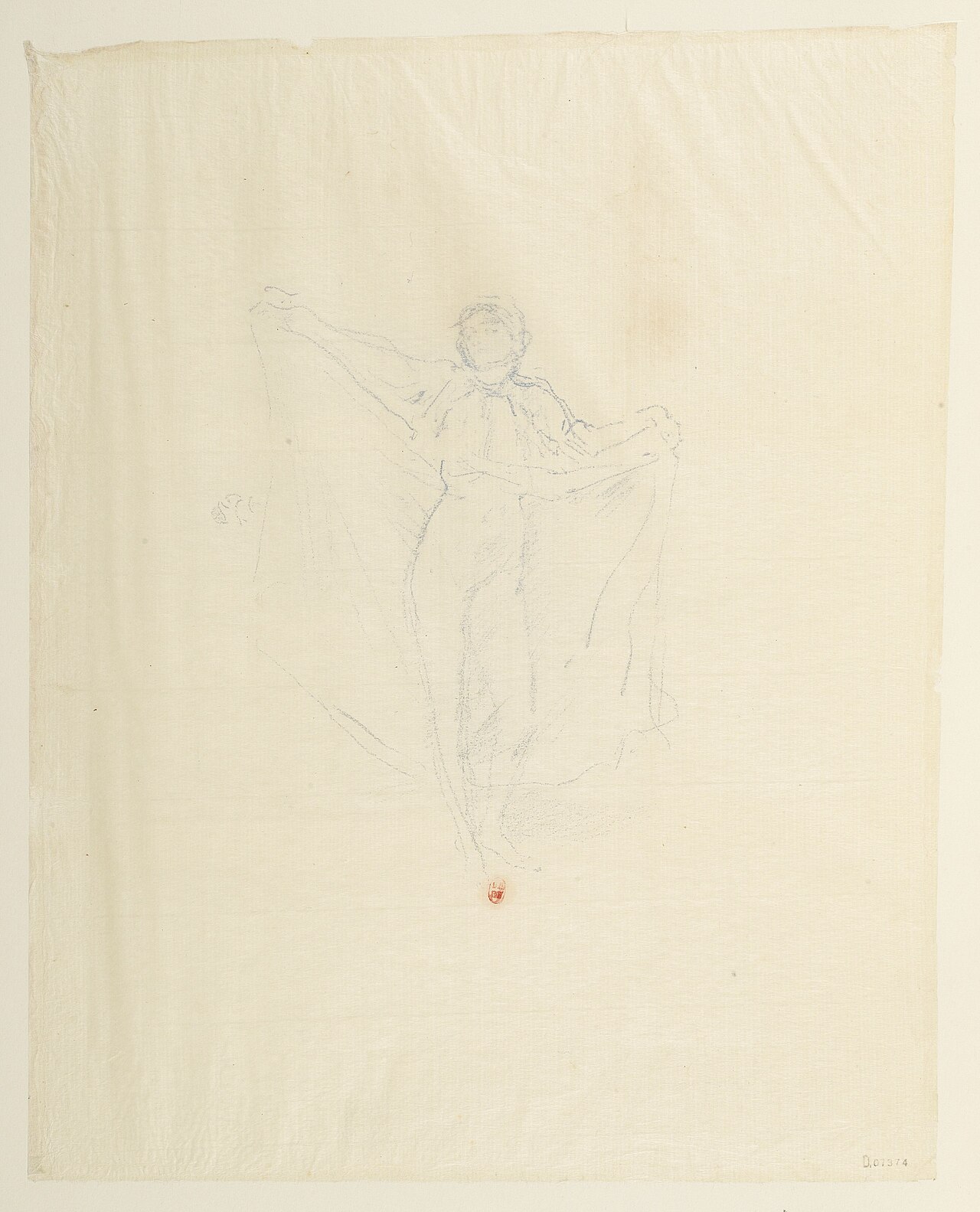 James McNeill Whistler, La Danseuse - A Study of the Nude. Lithograph of a female nude figure in a ballet-like pose.