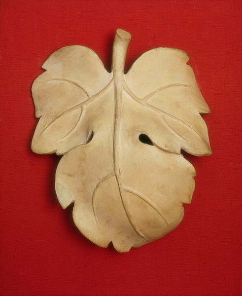 Plaster fig leaf for the cast of Michelangelo's David at the Victoria and Albert Museum