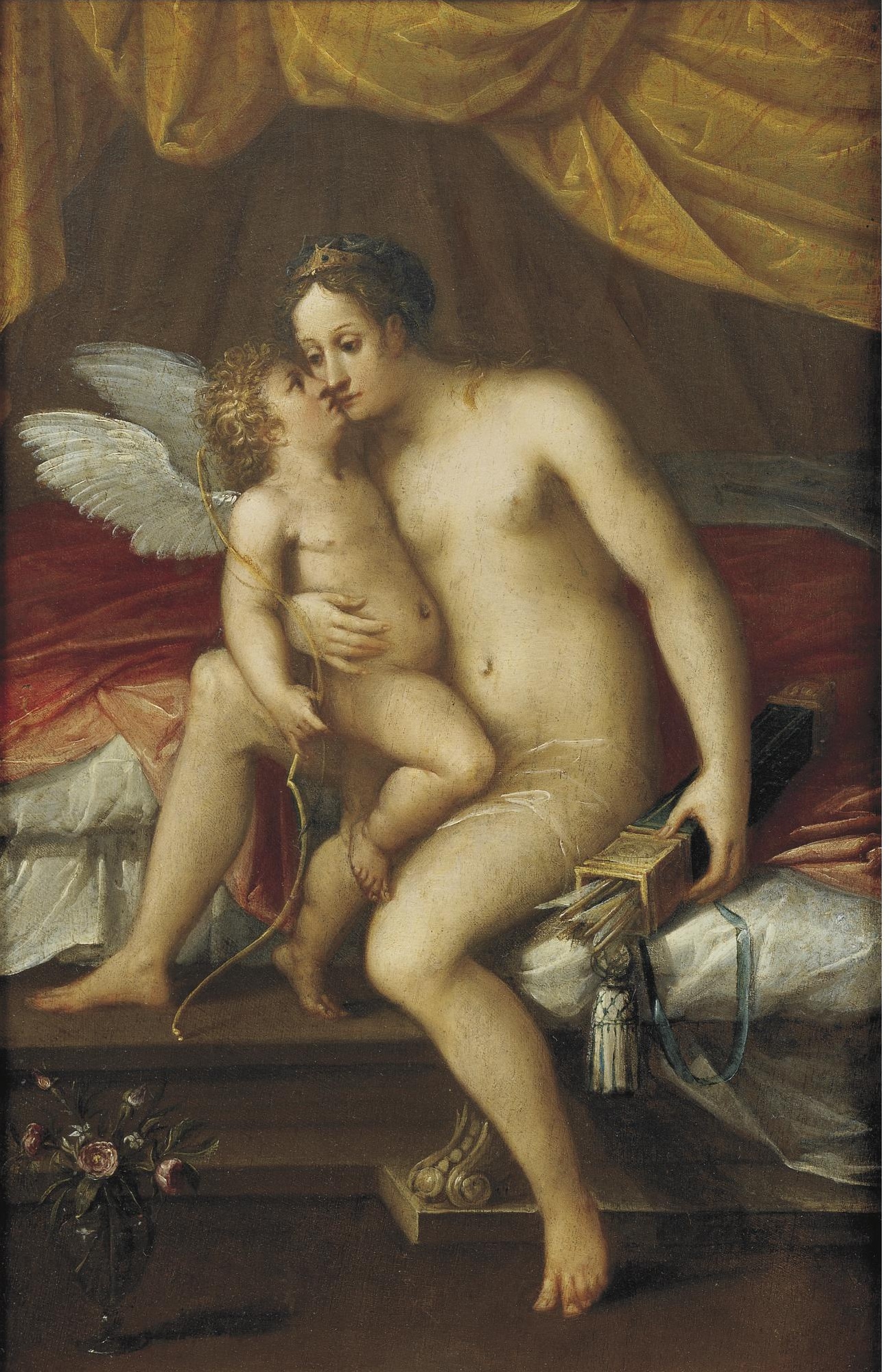 Lavinia Fontana, Venus and Cupid, mythological nude, National Gallery London