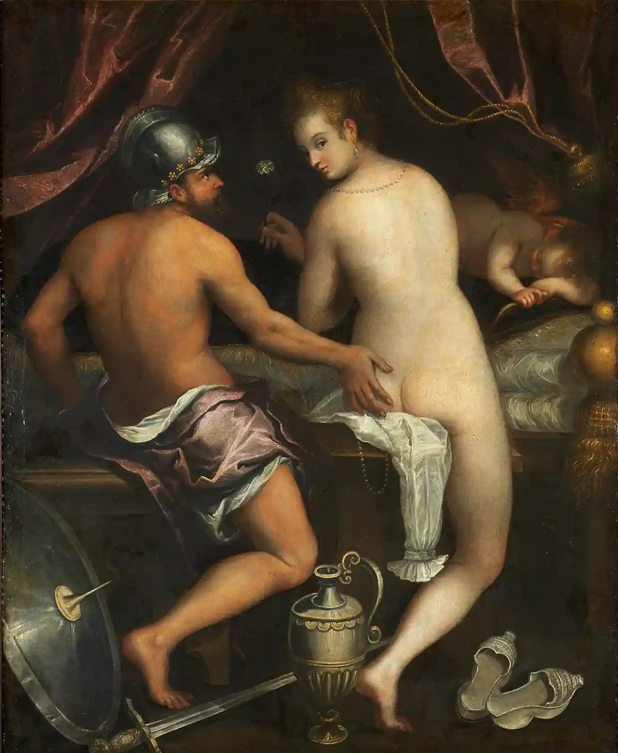 Lavinia Fontana, Mars and Venus, mythological nude, c. 1595