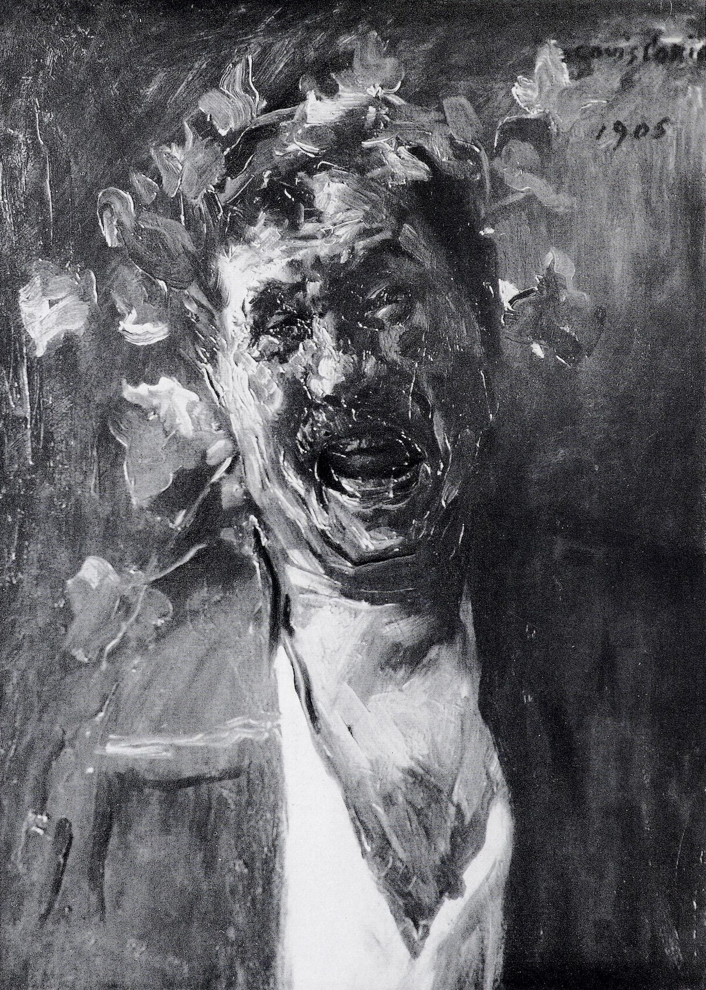 Lovis Corinth, Self-Portrait as a Roaring Bacchant, 1905