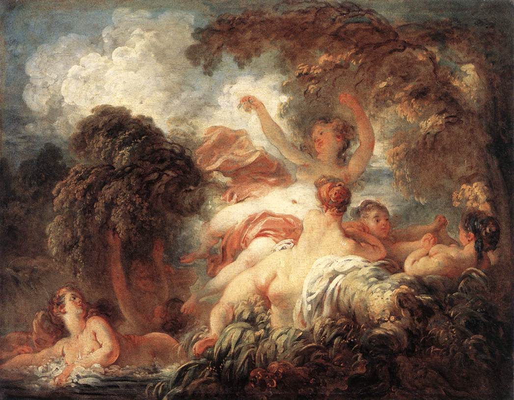 Jean-Honoré Fragonard, The Bathers (Les Baigneuses), c. 1765-1770, oil on canvas, Musée du Louvre