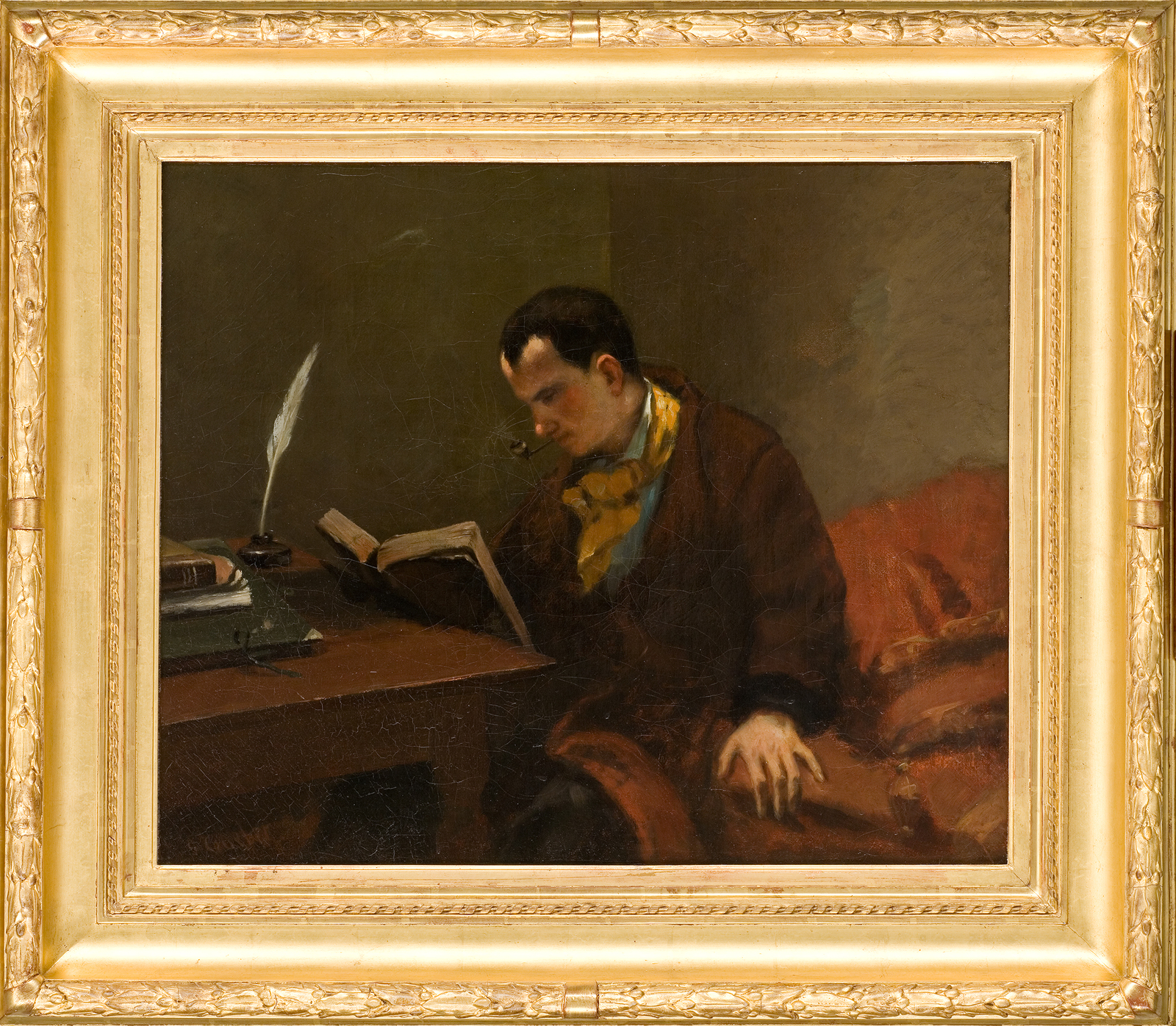 Gustave Courbet, Portrait of Charles Baudelaire, 1848