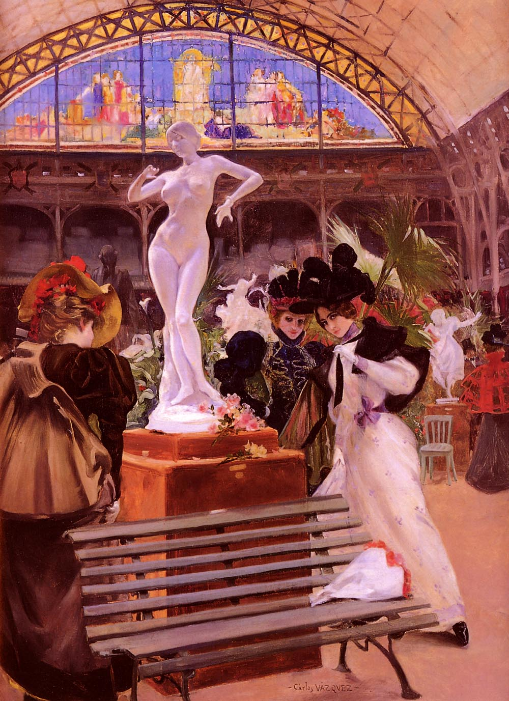 Cleo de Merode at the Salon, 1896, period photograph