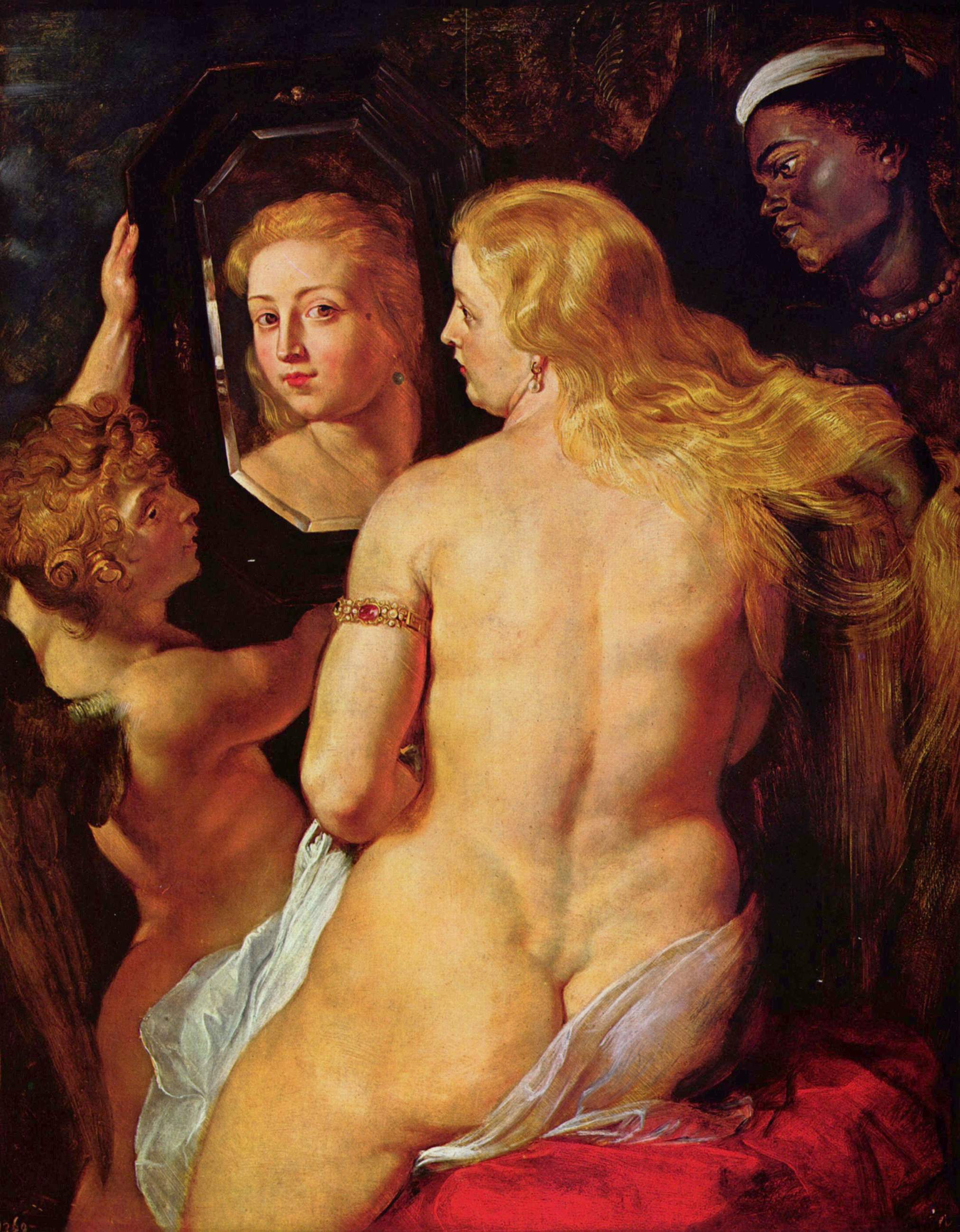 Peter Paul Rubens, Venus at a Mirror, c. 1614-1615, a full-figured nude at her toilette, illustrating Botero's celebration of the abundant body