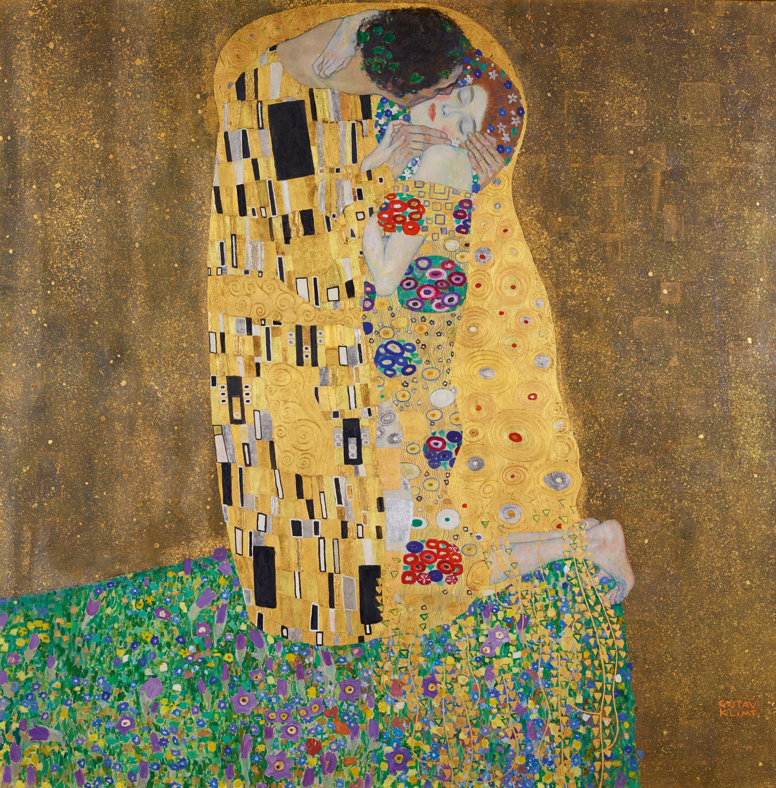 Gustav Klimt, The Kiss, 1907-08