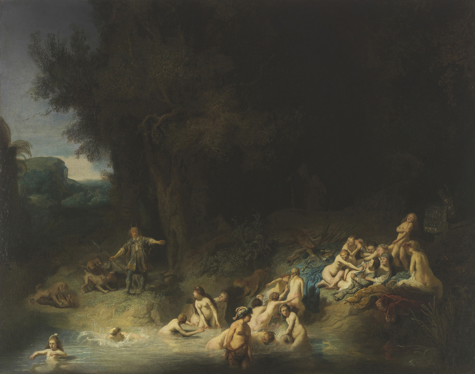 Rembrandt, Diana Bathing with her Nymphs, c. 1634