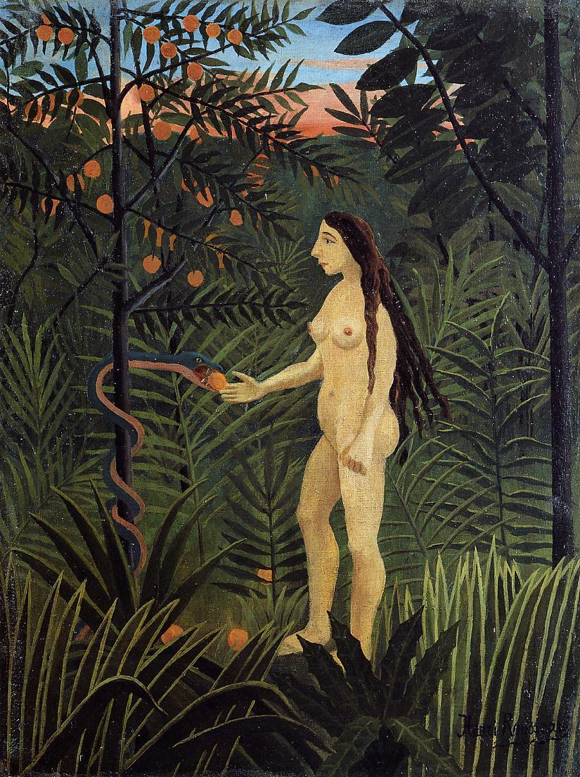 Henri Rousseau Eve and the Serpent c 1905 1907 nude Eve in the Garden of Eden