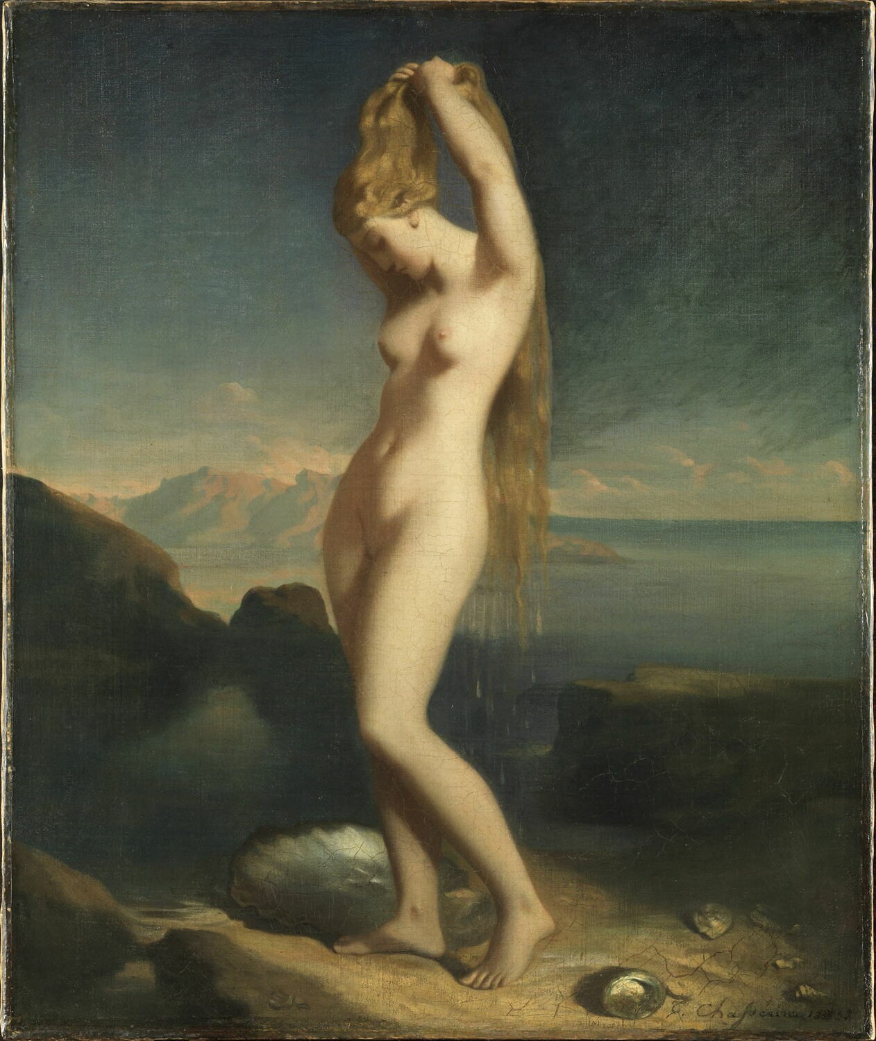 Théodore Chassériau, Venus Anadyomene, 1838, a nude Venus rising from the sea