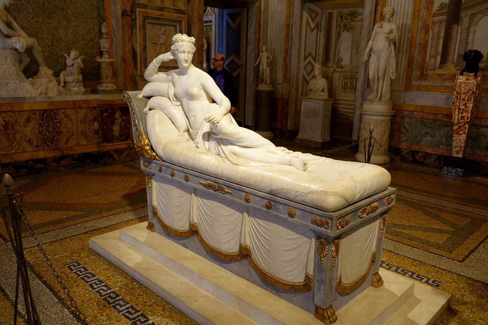 Antonio Canova Venus Victrix Pauline Borghese reclining nude marble sculpture