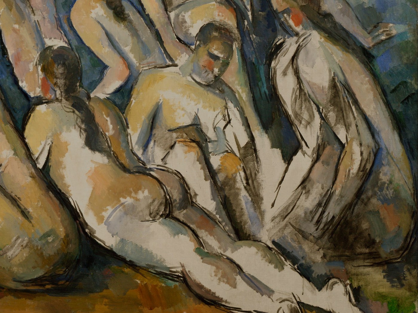 Detail of The Large Bathers by Paul Cézanne, 1898-1905, Philadelphia Museum of Art