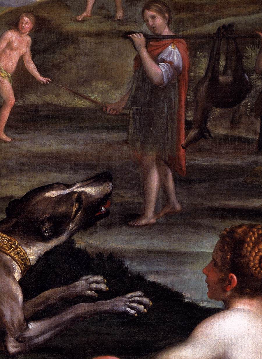 Domenichino, Diana and her Nymphs, detail of the bathing nymphs, 1616-17