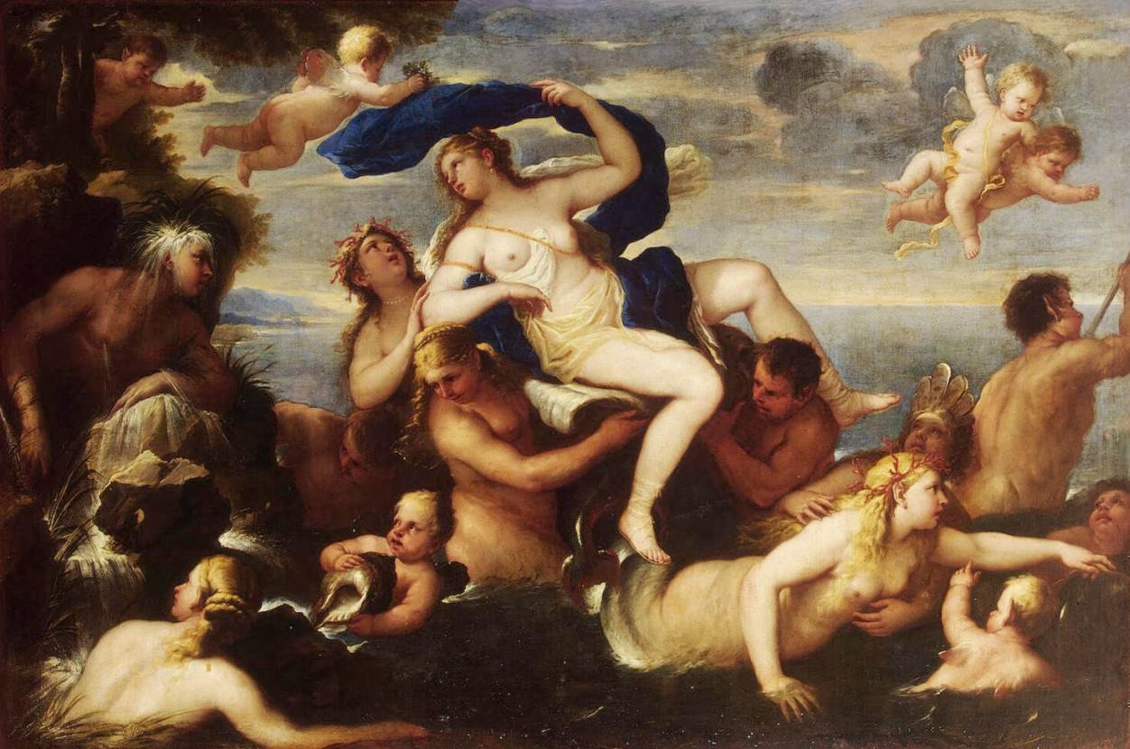 Luca Giordano, The Triumph of Galatea, sea nymph on a shell