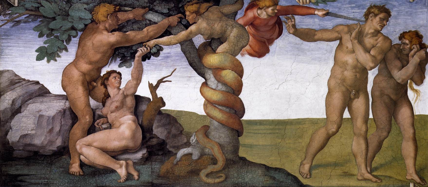 Michelangelo, The Fall and Expulsion from the Garden of Eden, Sistine Chapel ceiling