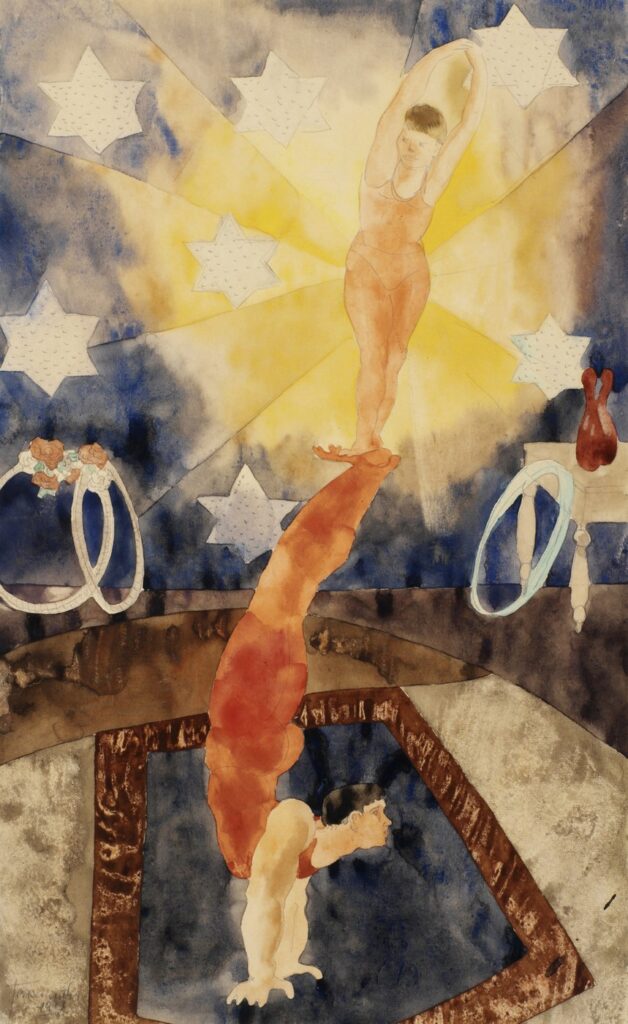 Charles Demuth, Two Acrobats in Red Tights, 1917